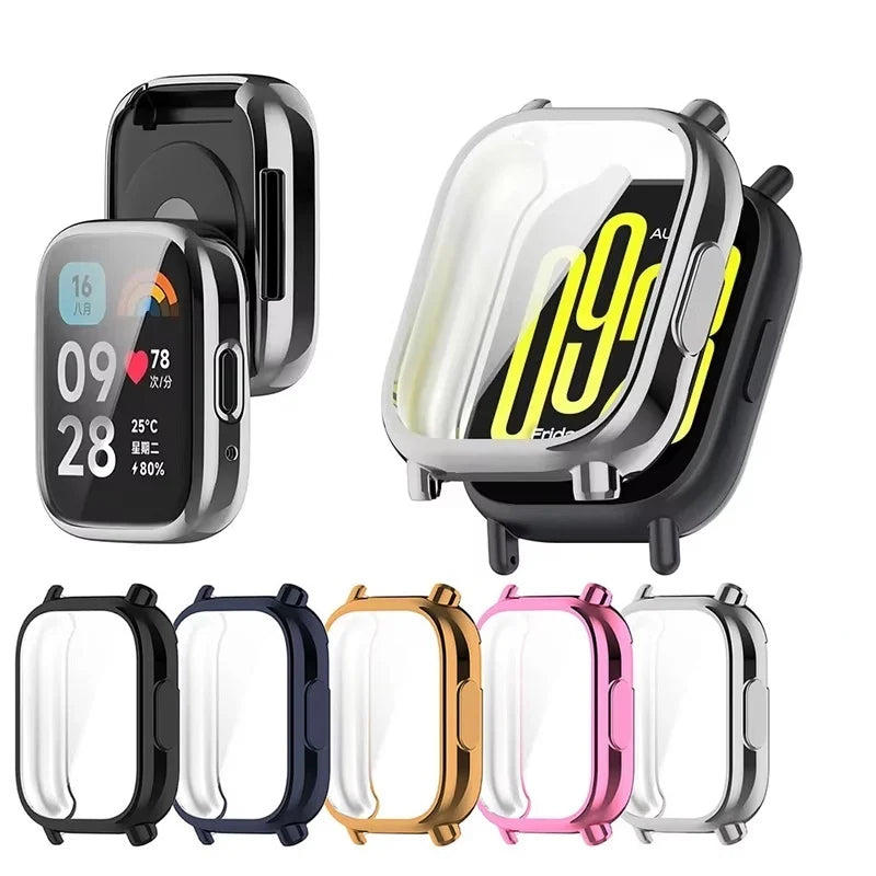 Soft TPU Protective Bumper Cover For Redmi Watch 5 Screen Protector Accessories For Redmi Watch 5 Lite/Active Anti-scratch Case