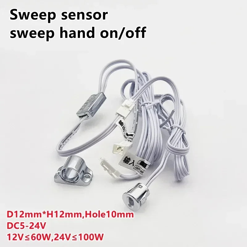 PIR Motion Sensor Touch sensor switch Hand Sweep Switch 5A 12V-24V Hand Wave Scan Smart LED Closet light/Wardrobe lamp