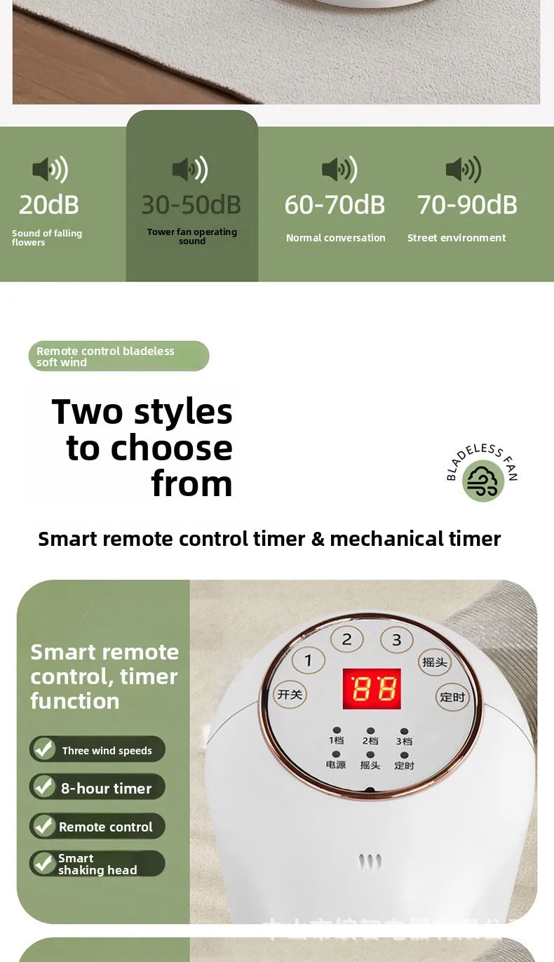 Tower Fan with Air Cooler and Smart Voice Function for Home Use Cooling Fan