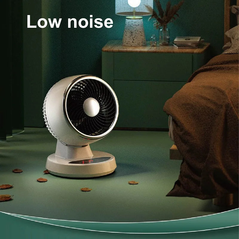 USB Smart Air Circulation Fan Electric Fan Floor Fan Silent Desktop Turbine Dormitory 3 Gear Cooling Timed Electric Fan Summer