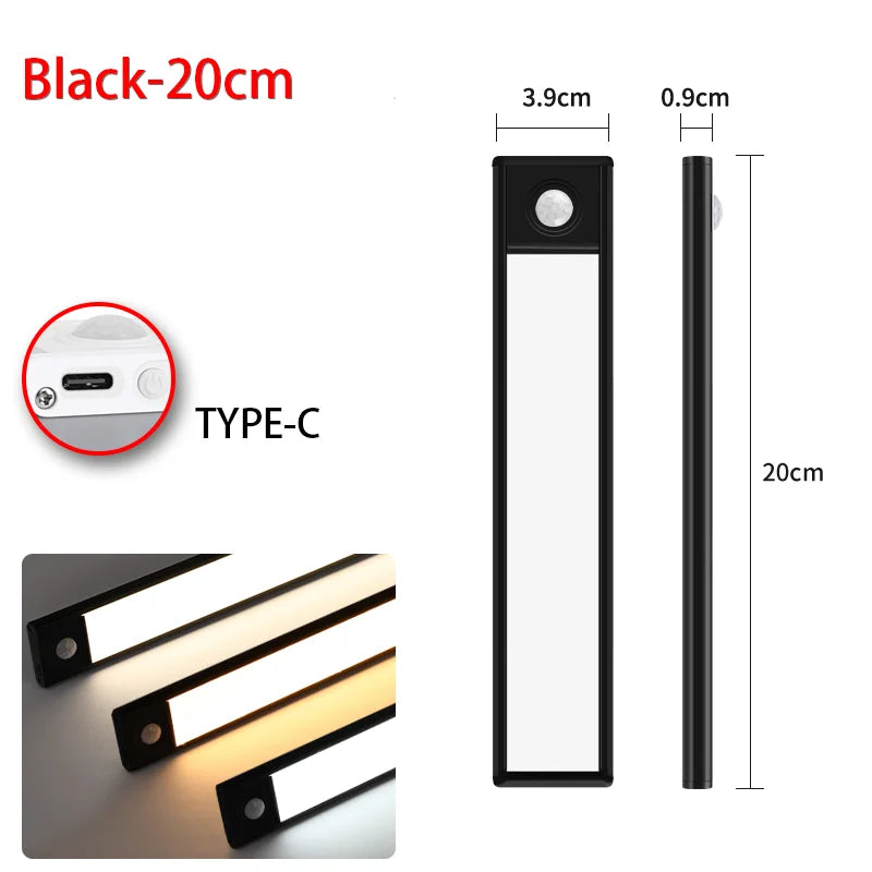 Night Light Led Light Under Cabinet Light Motion Sensor night light Closet Light Cabinet Kitchen Lighting Magnetic night light