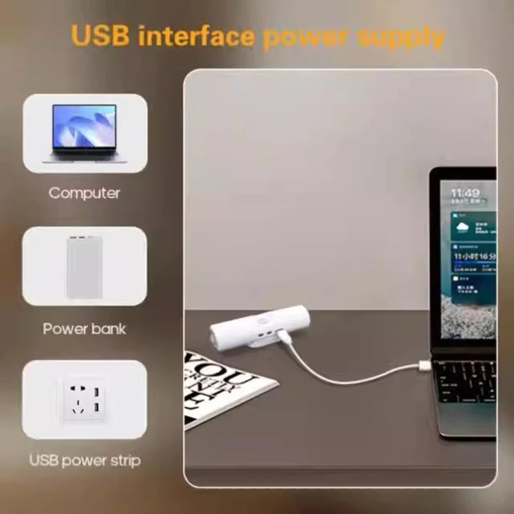 Rechargeable Motion Sensor Magnetic Wall Lamp Smart LED Double-head RGB Gradient Night Light for Bedroom Closet Home Decor