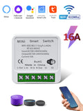 20A Tuya WiFi Smart Switch 16A RF 433Mhz Wireless Relay Receiver Mini Round Panel Switch Voice Control Alexa Google Home Alice