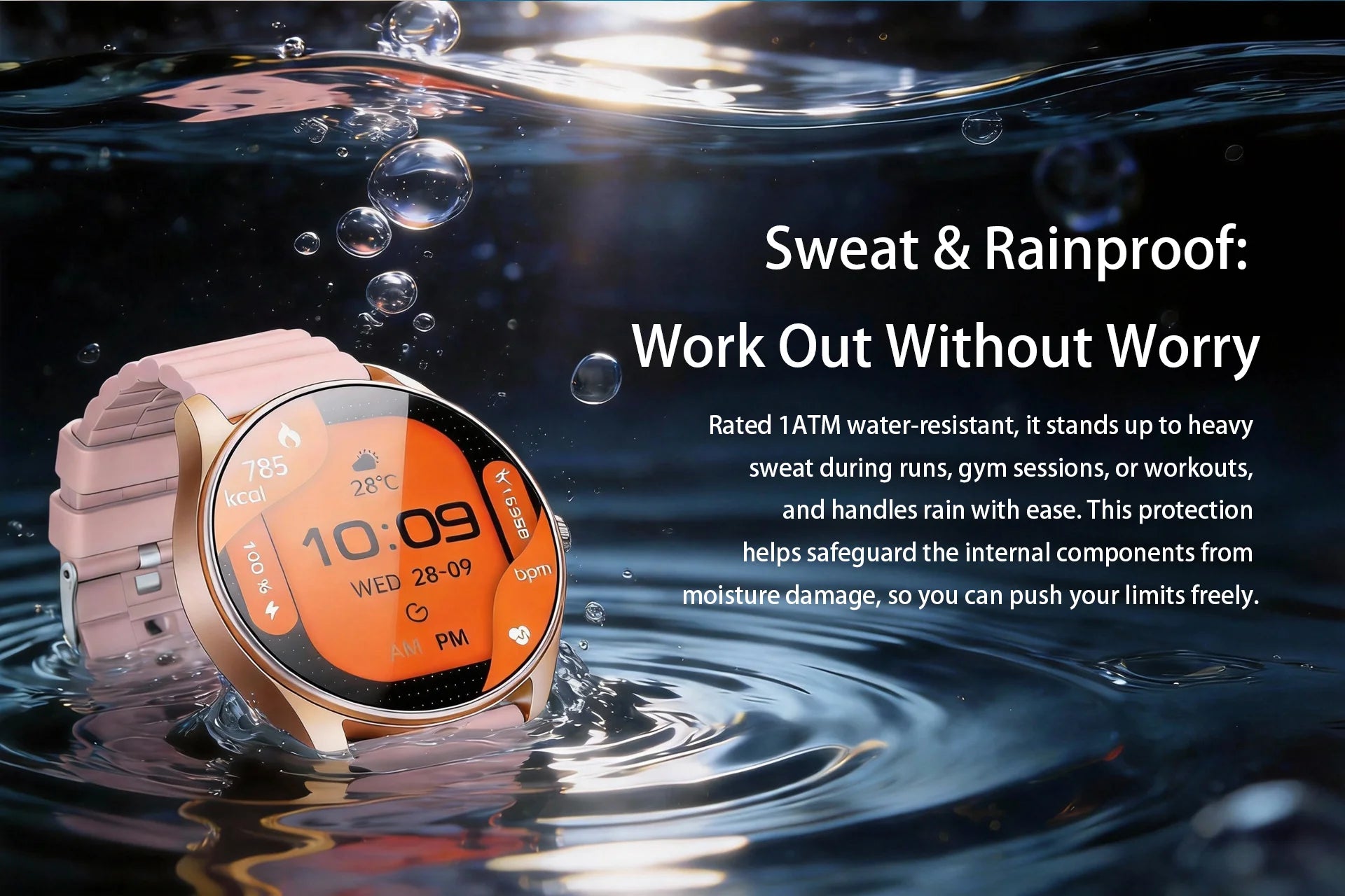 Men's and women's smartwatches, wireless dialing, fitness trackers, compatible with IOS and Android wearable smart wristbands