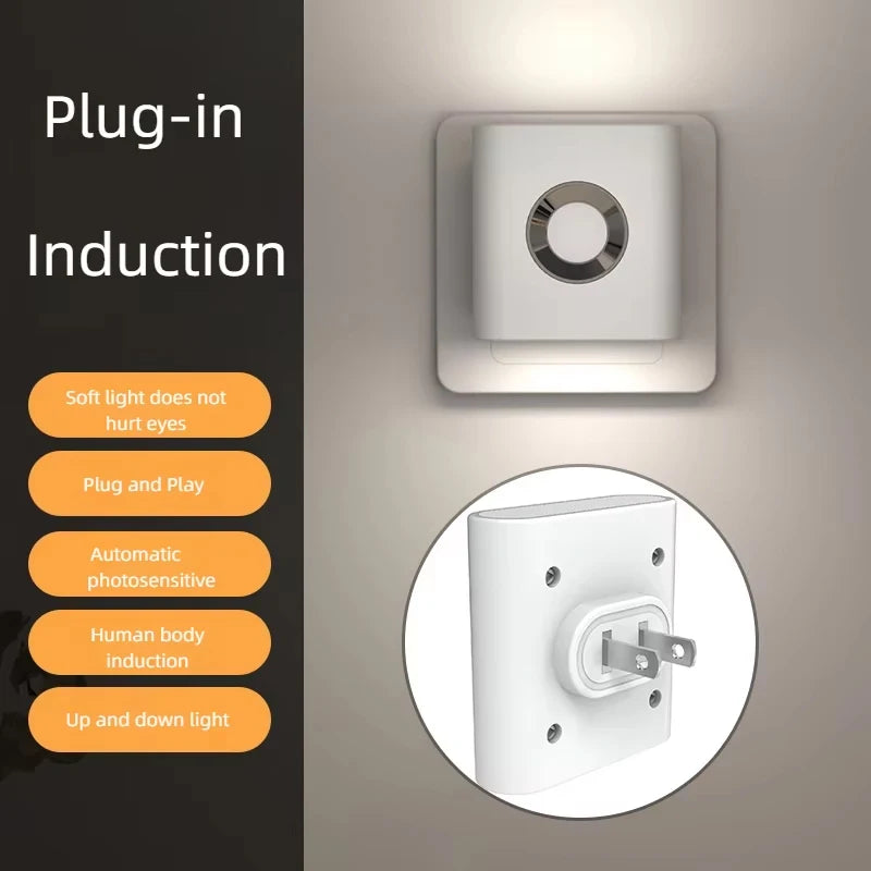 GGbingo Rechargeable Smart Home LED Night Light Lamp with Motion Sensor Kids Bedroom Decoration Light USB Lamp for Home Decor