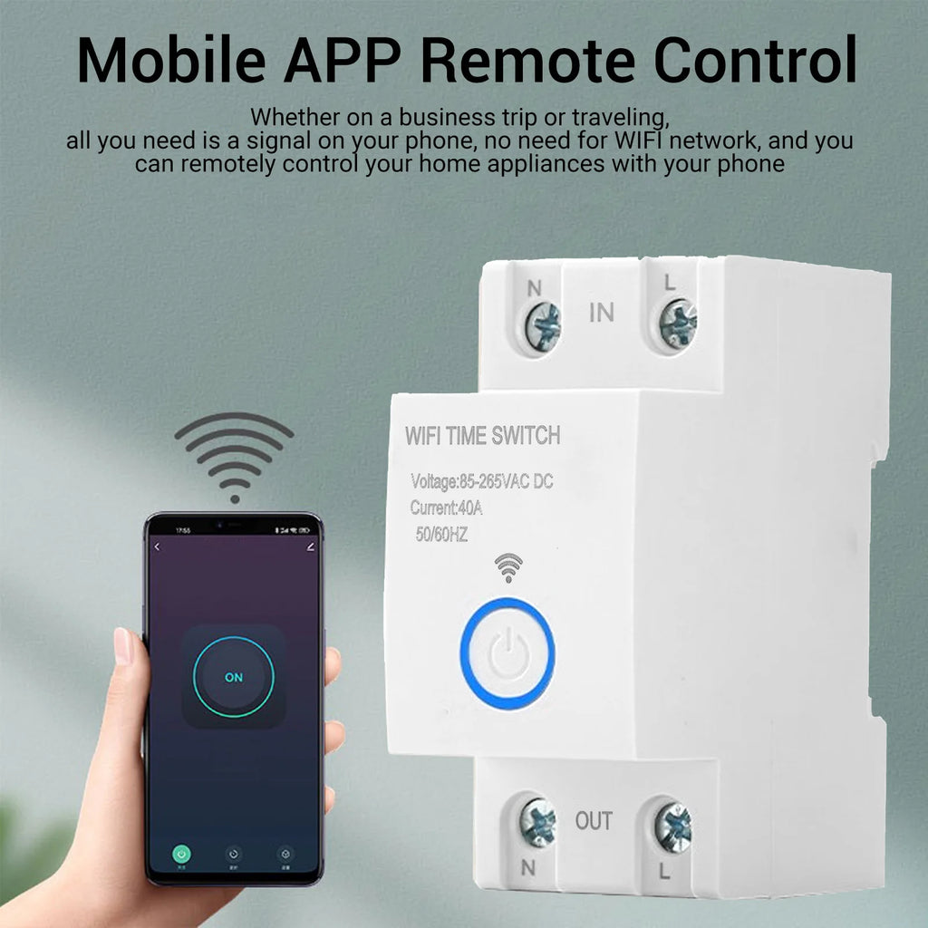 Smart Timer  WiFi Timer  2P 40A Programmable APP Control Voice Control Smart Time  for Home