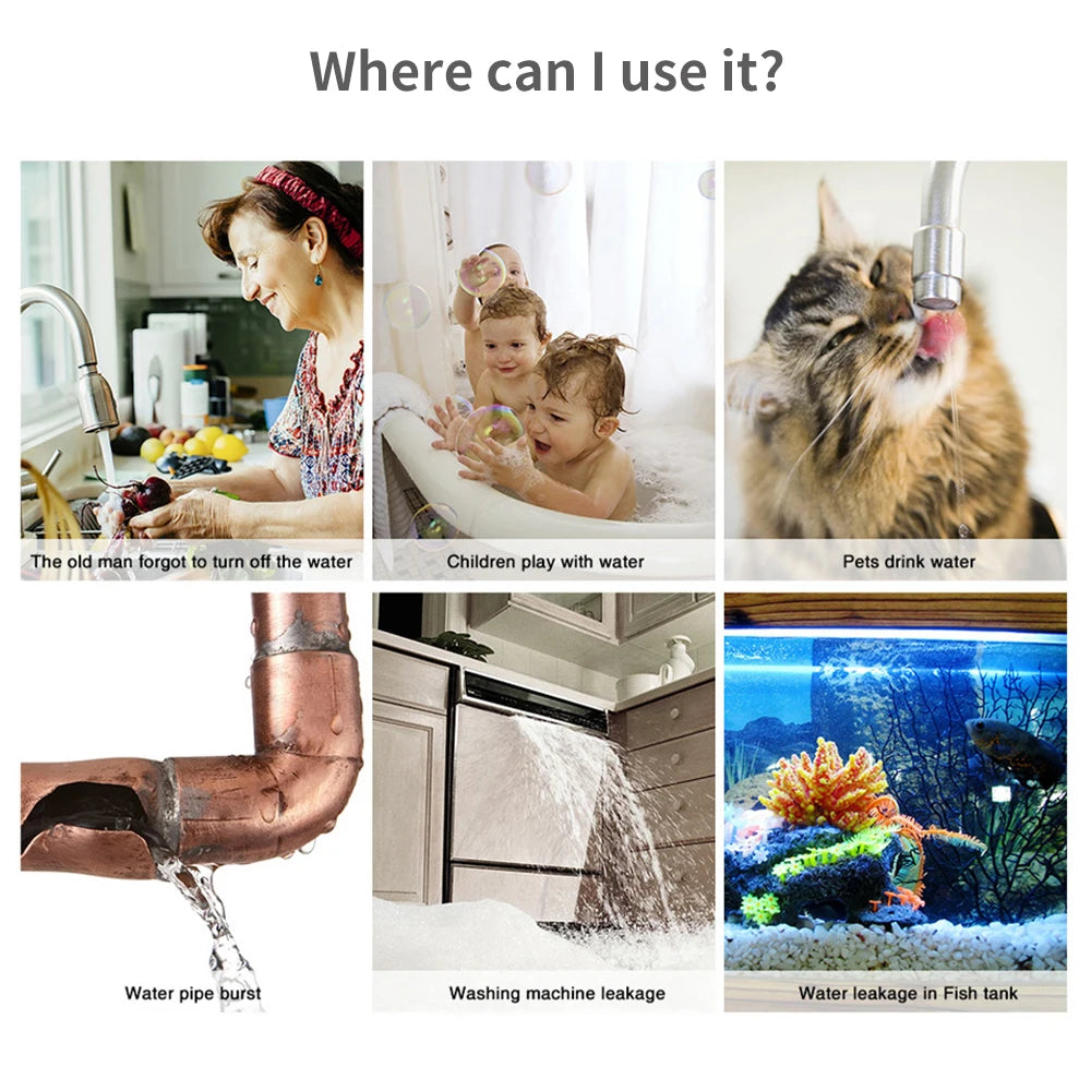 Tuya WiFi/Zigbee  Water Sensor Leakage Alarm Flood Leak Detector Smart Home APP Remote Control Smart Home Security Protection