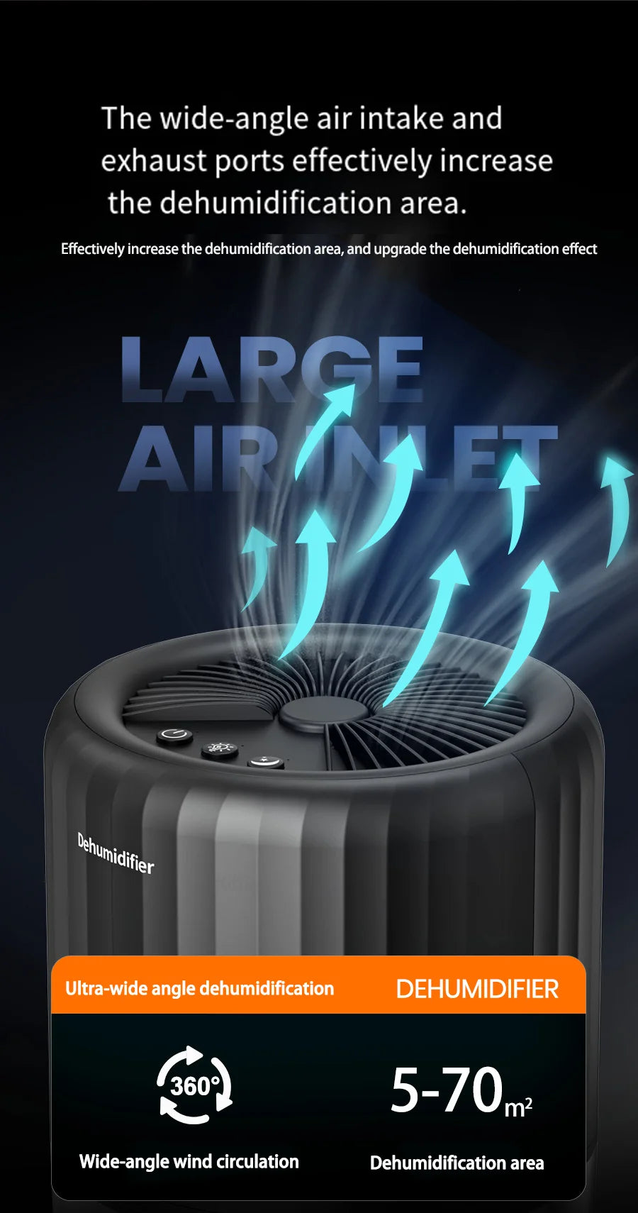 NEW Dehumidifier household intelligent dehumidifier indoor moisture absorption silent small air dryer dehumidifier