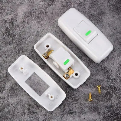 Boat Shape Switch Home Light Switches Classic White Inline On/Off Table Lamp Switches Wires Cable Switches Electrical Accessorie