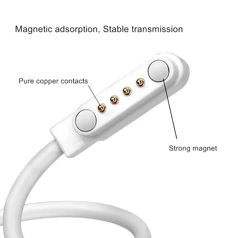 Smartwatch Charging Cable for Kids with 4 Pins, Magnetic Charger for Smartwatch