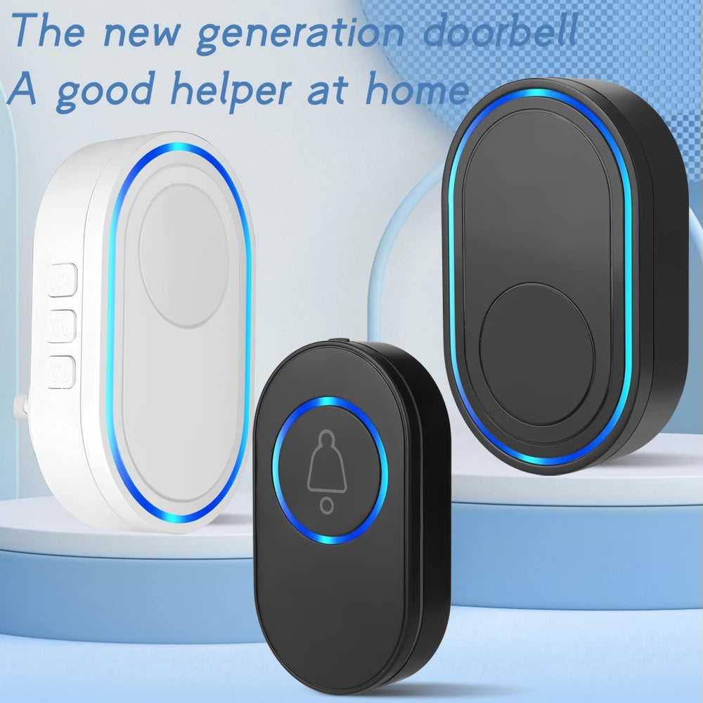 Waterproof Wireless Doorbell Home Welcome Smart Home Door bell 150m Remote Smart Bell Chime EU UK US Plug Optional