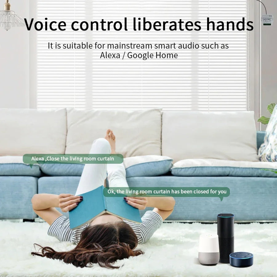 Wifi Smart Switch with RF 433Mhz Remote Tuya Smart Life Alexa Google App Voice Control Roller Blinds Shutters Projector Screen
