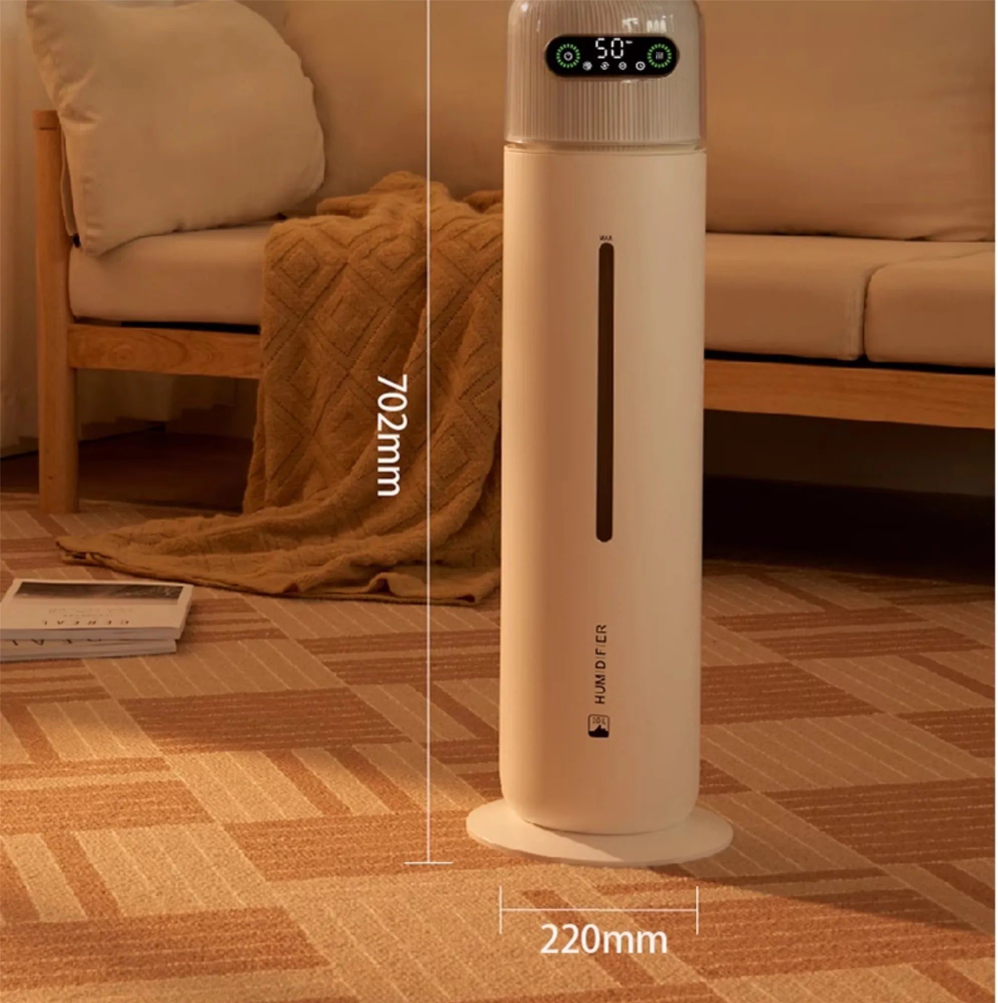 10L Smart Humidifier for Home Ultra-Quiet, Auto Shut-Off Quiet Humidifier For Baby Nurse Suitable for Bedroom/Living Room/Office