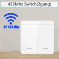 Self-powered 433Mhz Wireless Wall Switch Battery Required Remote Control Light Switch Waterproof 1 2 3Gang No Wiring