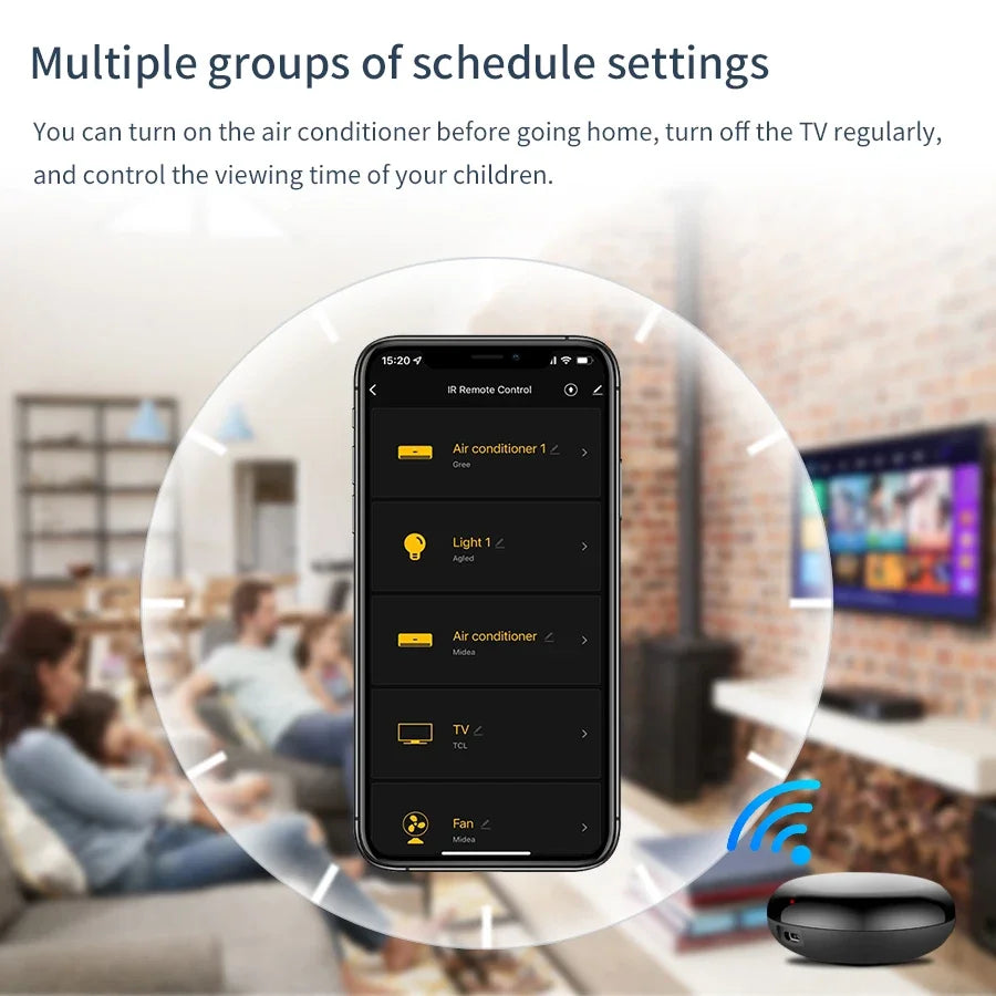 Tuya WiFi IR Control Hub Remote Control Smart Home Remote Universal Infrared Controller For Air Conditioner With Google Alexa