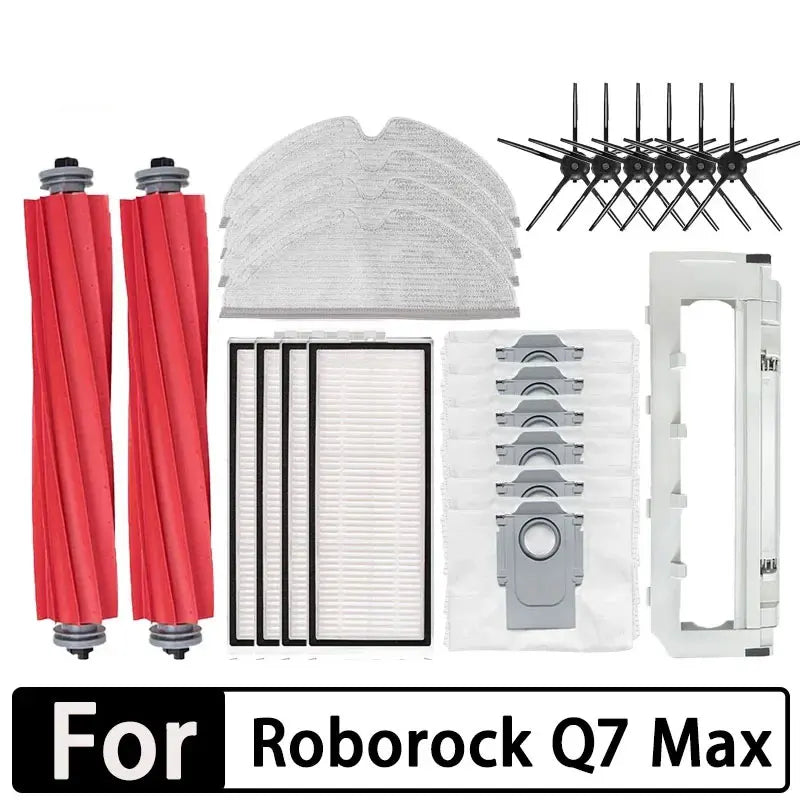 For Roborock Q7 Max Dust Bag Hepa Filter Parts Q7 Max+ / T8 Main Side Brush Mop Cloth Robot Vacuum Cleaner Accessories