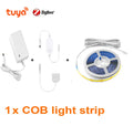 Zigbee Smart Under Cabinet COB LED Strip Dimmable Light Bookcase Wardrobe Closet Tuya Lamp Tape App Remote Control Wifi Lights