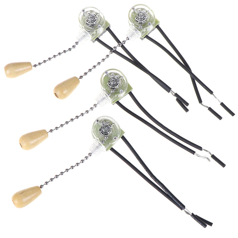 Hot Sale 4pcs Wall Light Pull Switch Home Ceiling Fan Lamp Universal Pull Chain Switch