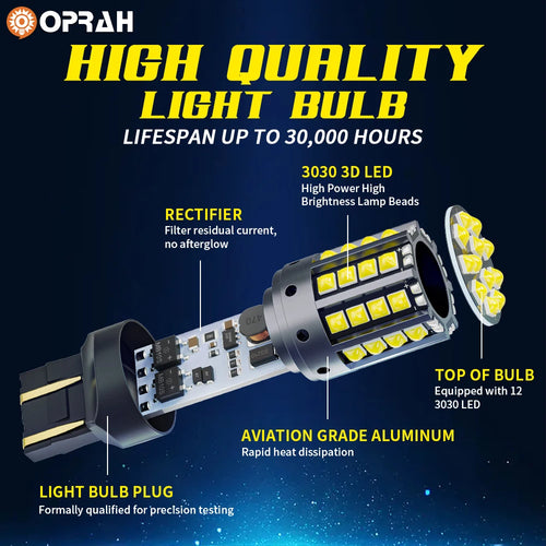 1×1156 ba15s p21w canbus bulbs py21w led turn signal yellow 7440 bulb bay15d 1157 canbus led reversing lights t20 7443 STOP LAMP