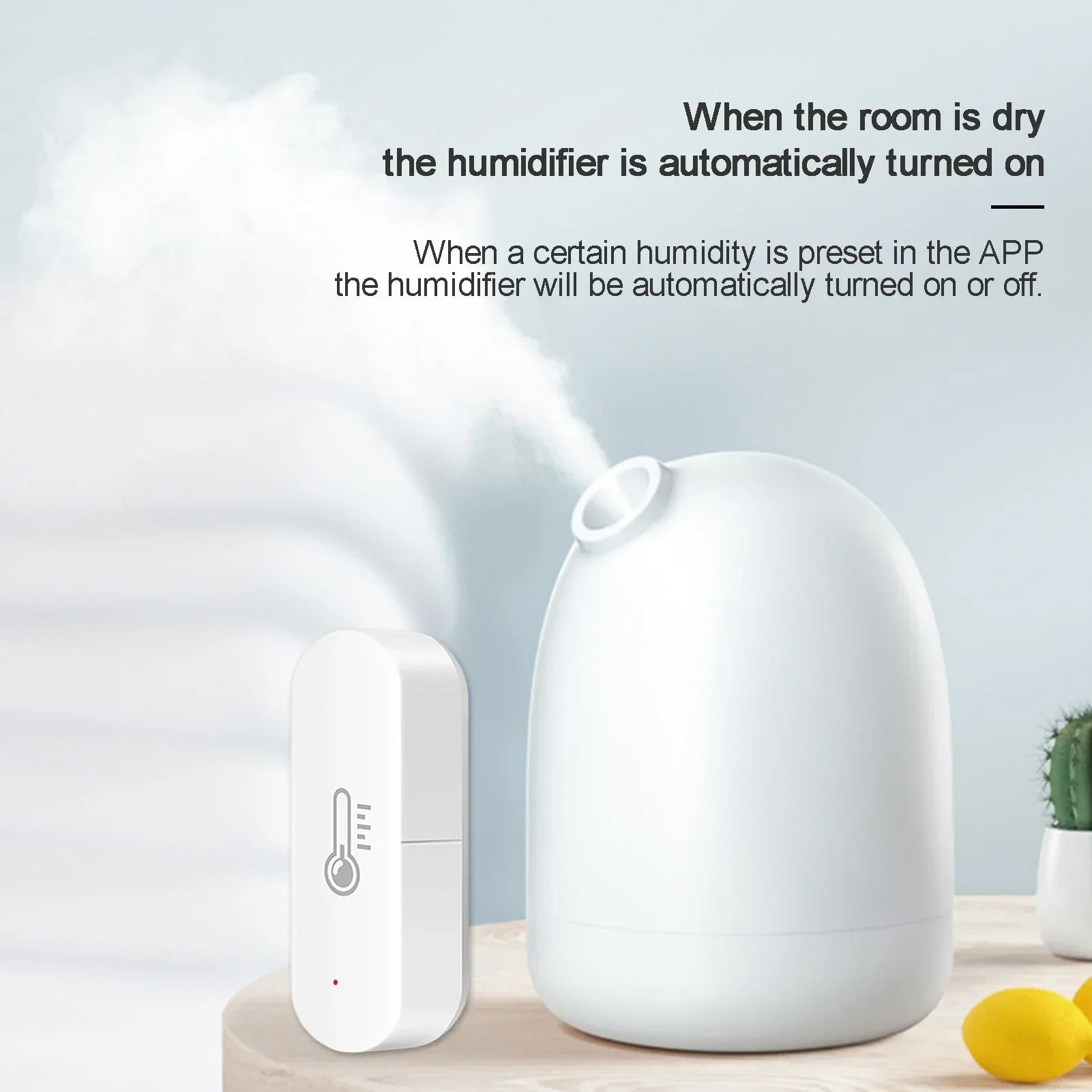 Zigbee 3.0 Temperature Humidity Sensor Thermometer Hygrometer APP Remote Alarm Via Zigbee2mqtt Alexa Google Assistant