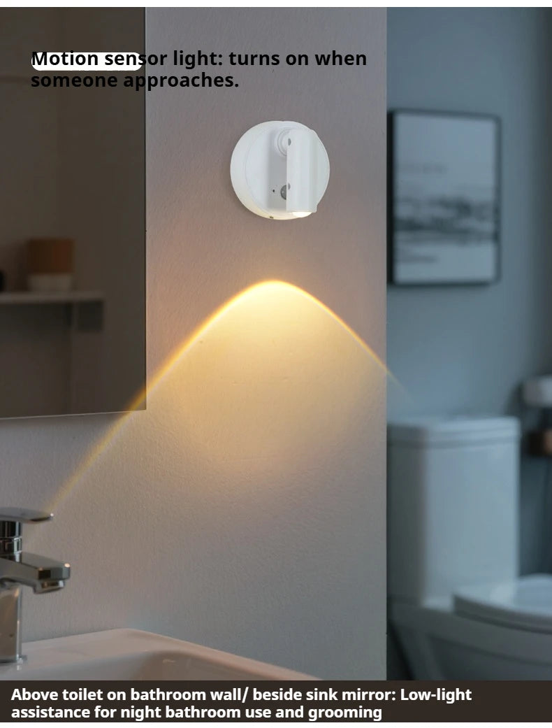 LED Light Magnetic Rechargeable Wall lamp Spotlight Atmosphere Light  No Punch Reading Light Touch Switch Dimmable Bedside Lamp