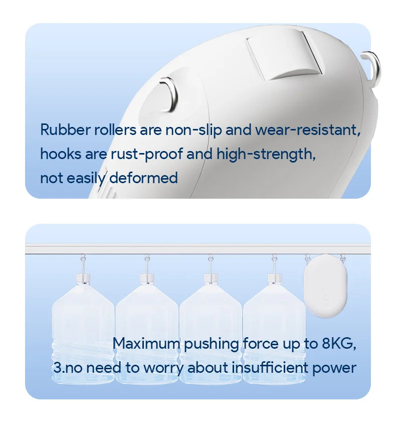 Smart Zigbee Curtain Motor with Hooks for T U Rail Smart Curtain Pusher Robot Compatible with Tuya App Siri Google Alexa Voice