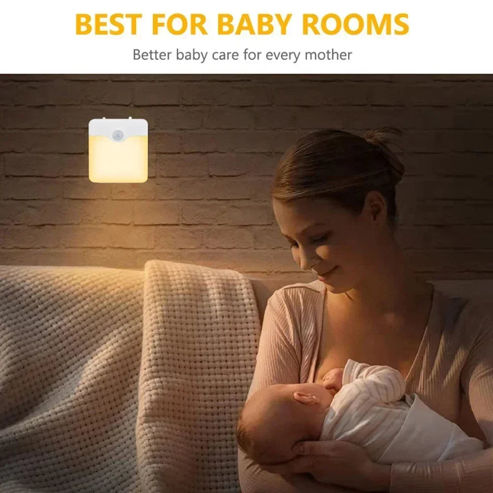 LED Night Lamp Wireless Motion Sensor Light US EU UK AU Plug Sensor Night Lamp Dimmable Lights for Bedroom Corridor Lighting