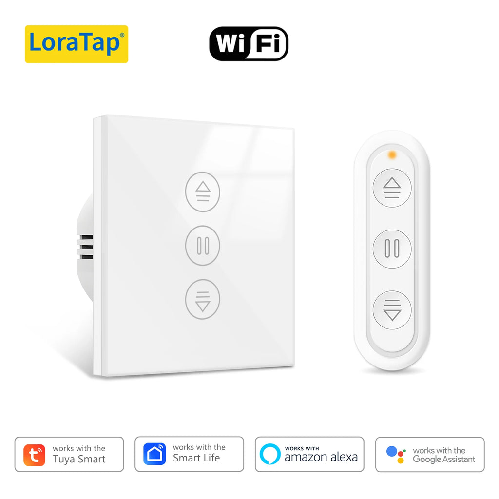 LoraTap Tuya Roller Shutter Touch Panel Switch Smart Life App Remote Progress Bar Settings Voice Control via Google Home Alexa