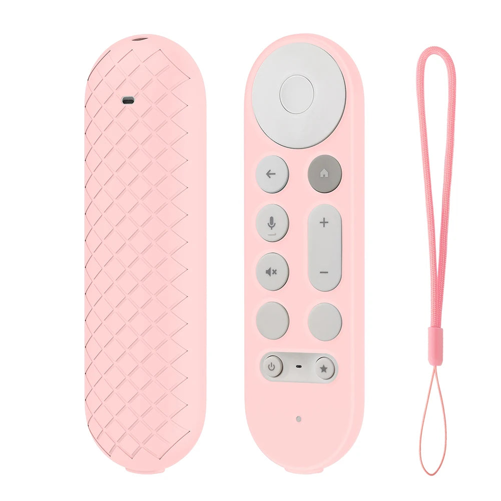 Silicone Remote Case Anti-Slip TV Remote Control Case with Lanyard Remote Protective Case Remote Cover for Google TV Streamer 4K