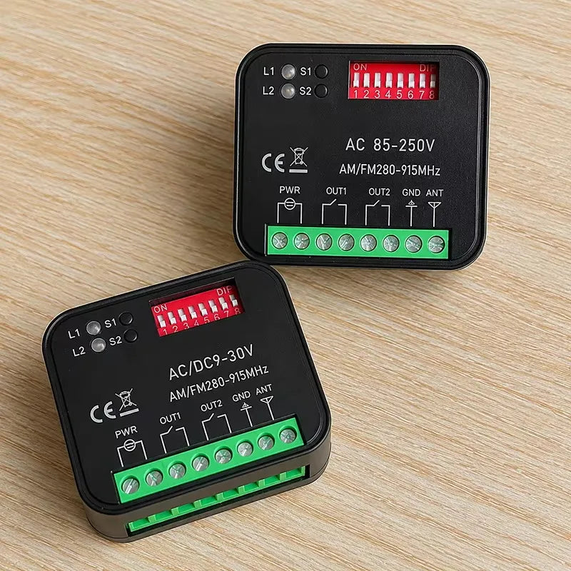 Work With Tuya WiFi Switch Universal RX-MULTI Garage Door Gate Remote Control Receiver Smart Controller 300-868MHz 9-30V 85-250V