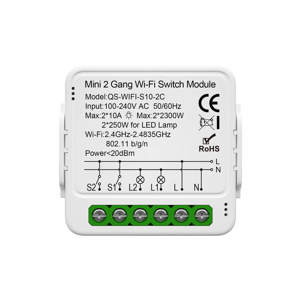 Tuya Smart WiFi Switch 1/2/3 Gang Smart Home Light Switch Breaker Neutral Wire Required Remote App Timer Work with Alexa Google
