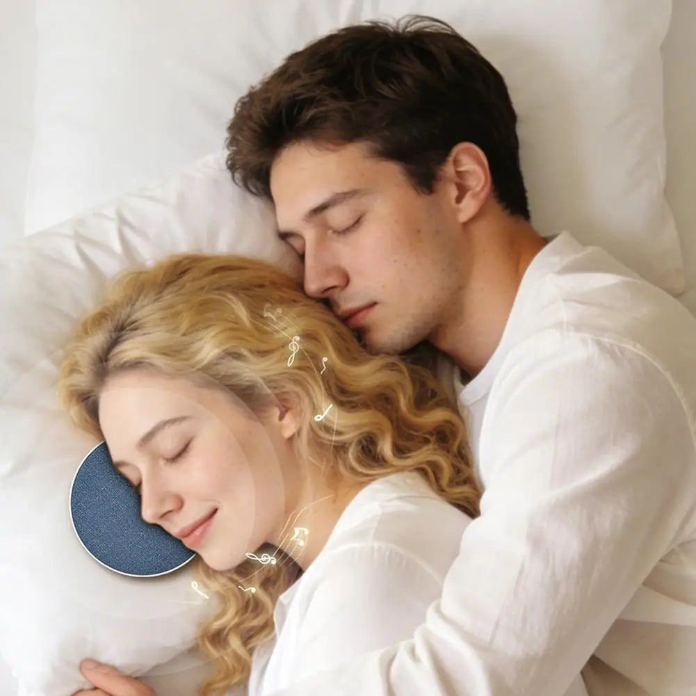 1PC White noise pillow speaker for Home Small Bluetooth Speaker with Built-in Audio for Music Novels Sleep Enhancement Device