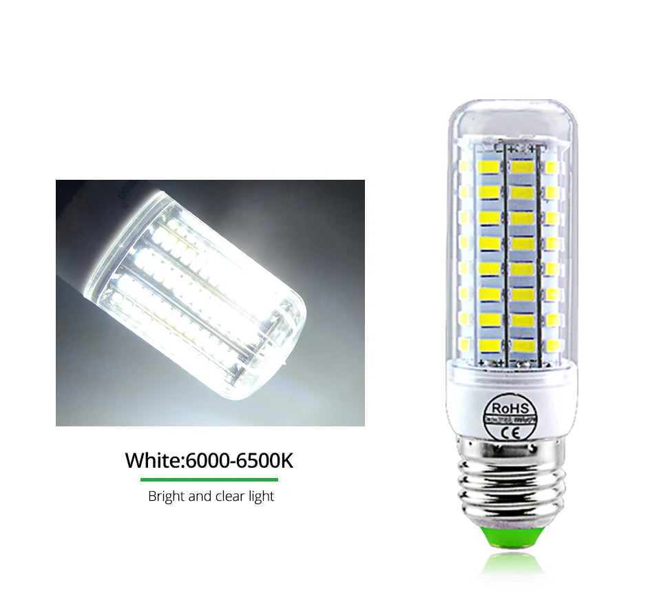 AC 220V E14 E27 LED Lamp SMD 5730 Corn Bulb 24 36 56 72LEDs Lamparas for Home Decoration Ampoule LED Light White Warm White
