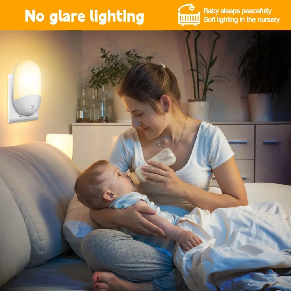 Baby Night Lamp Warm LED Bedside Lamp with Plug-in Wall Remote Control  Kawaii Room Decor RGB Multicolor Light