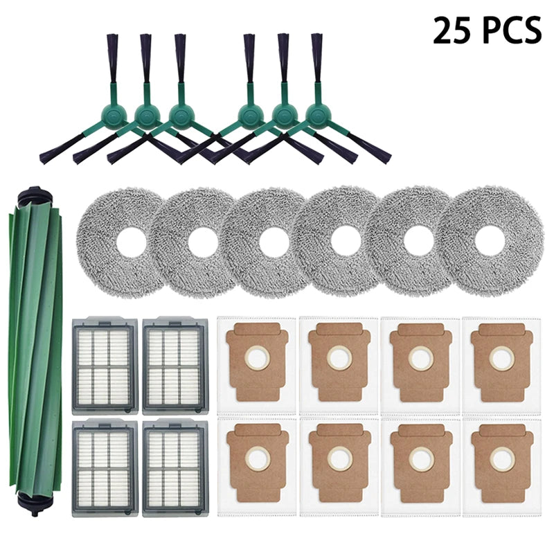 For iRobot Roomba Plus 405 Combo / 505 Combo Robot Vacuum Spare Parts Main Side Brushes Mop Cloths Filters Dust Bags Accessorie