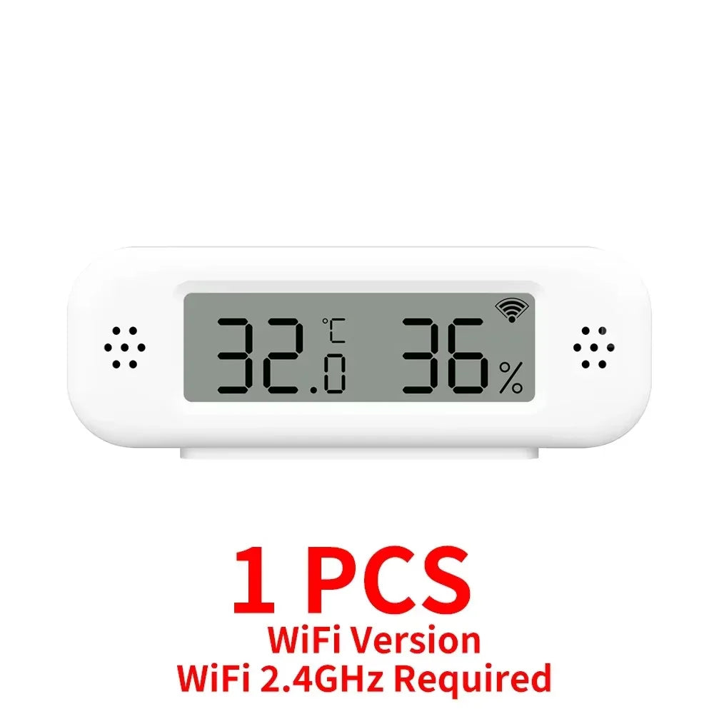 Tuya WiFi Temperature Humidity Sensor °C/°F Switchable Smart Home APP Remote Alarm Works with Alexa Google Home Yandex Alice