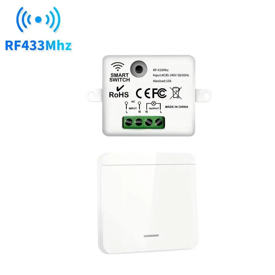 RF433Mhz Wireless Remote Control 12V ON OFF Switch Module Home Garage Door Light Switch 220V 110V 10A Breaker Wall Switch Sets