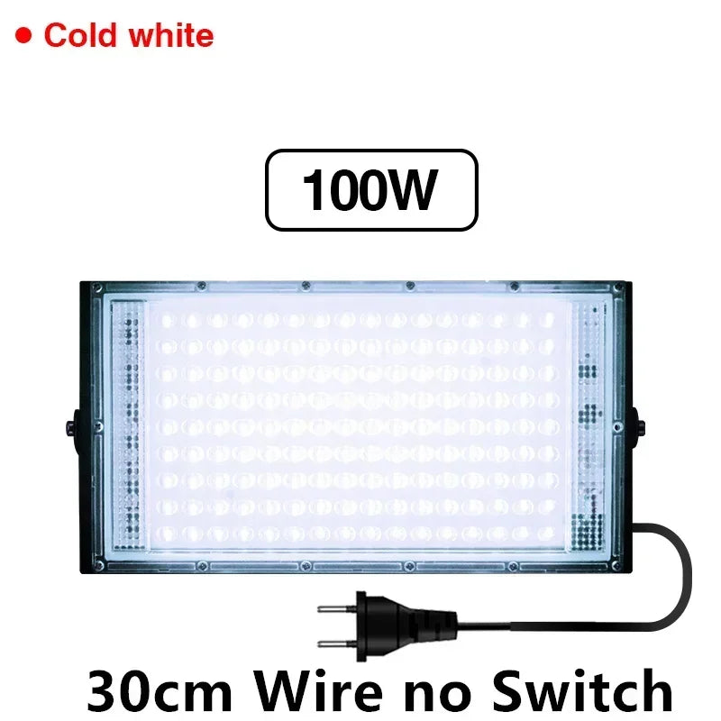 50W 100W Led Flood Light IP65 Waterproof AC 220V Full Spectrum Floodlight Spotlight LED Reflector Street Lamp Wall Flood Lights