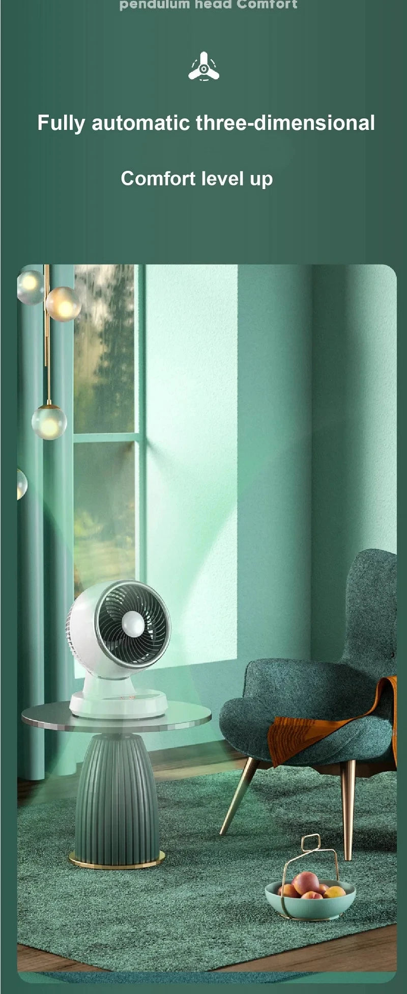 USB Smart Air Circulation Fan Electric Fan Floor Fan Silent Desktop Turbine Dormitory 3 Gear Cooling Timed Electric Fan Summer