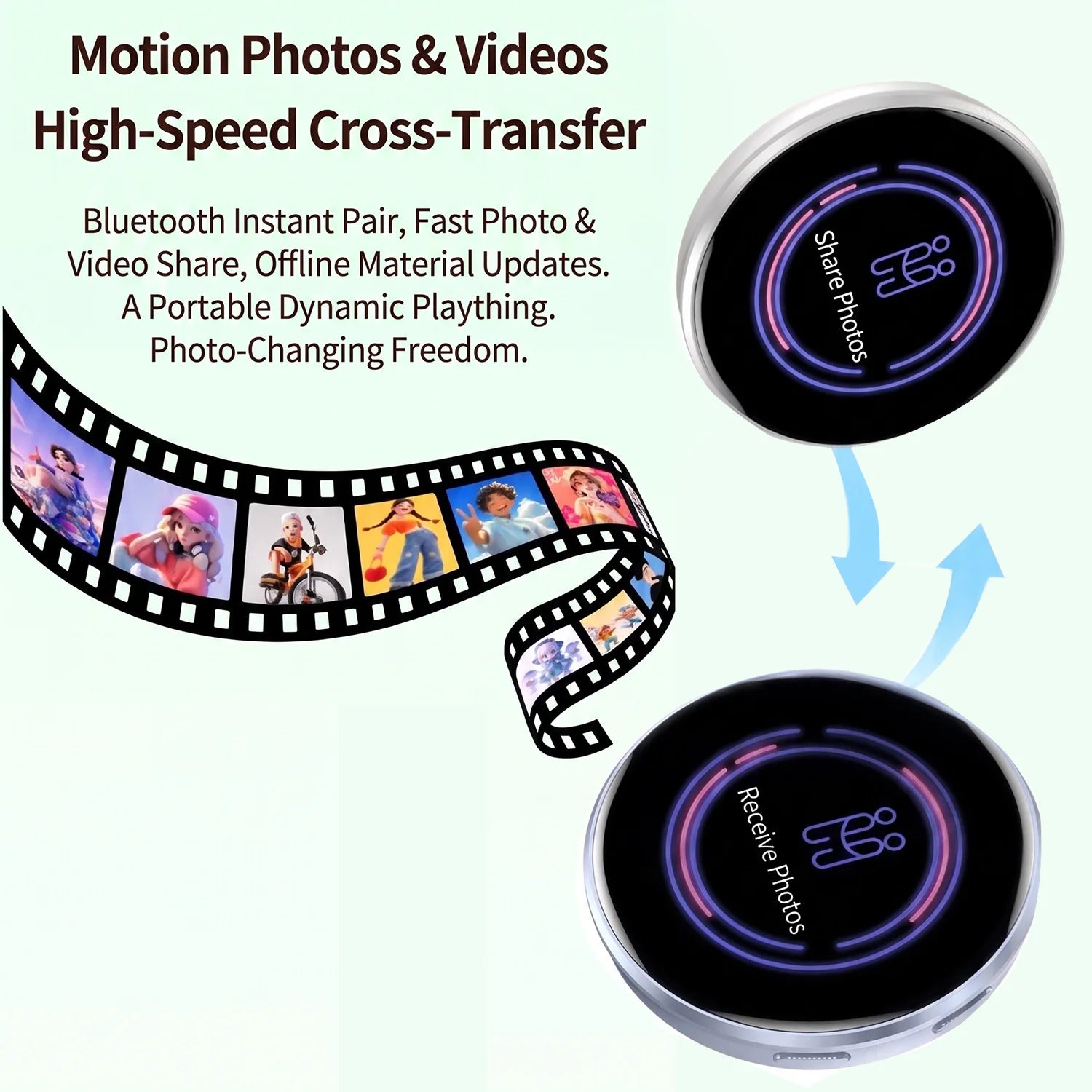 DIY Electronic Badge JPG GIF Video Dynamic Display Badge Anime Digital Display Badge Phone APP User-defined Picture Badge