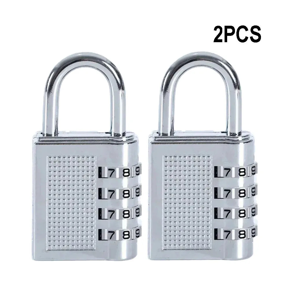 1/2PCS 4 Digit Combination Padlock Zinc Alloy Suitcase Luggage Lock for Travel Bags Backpacks Storage Metal Code Lock