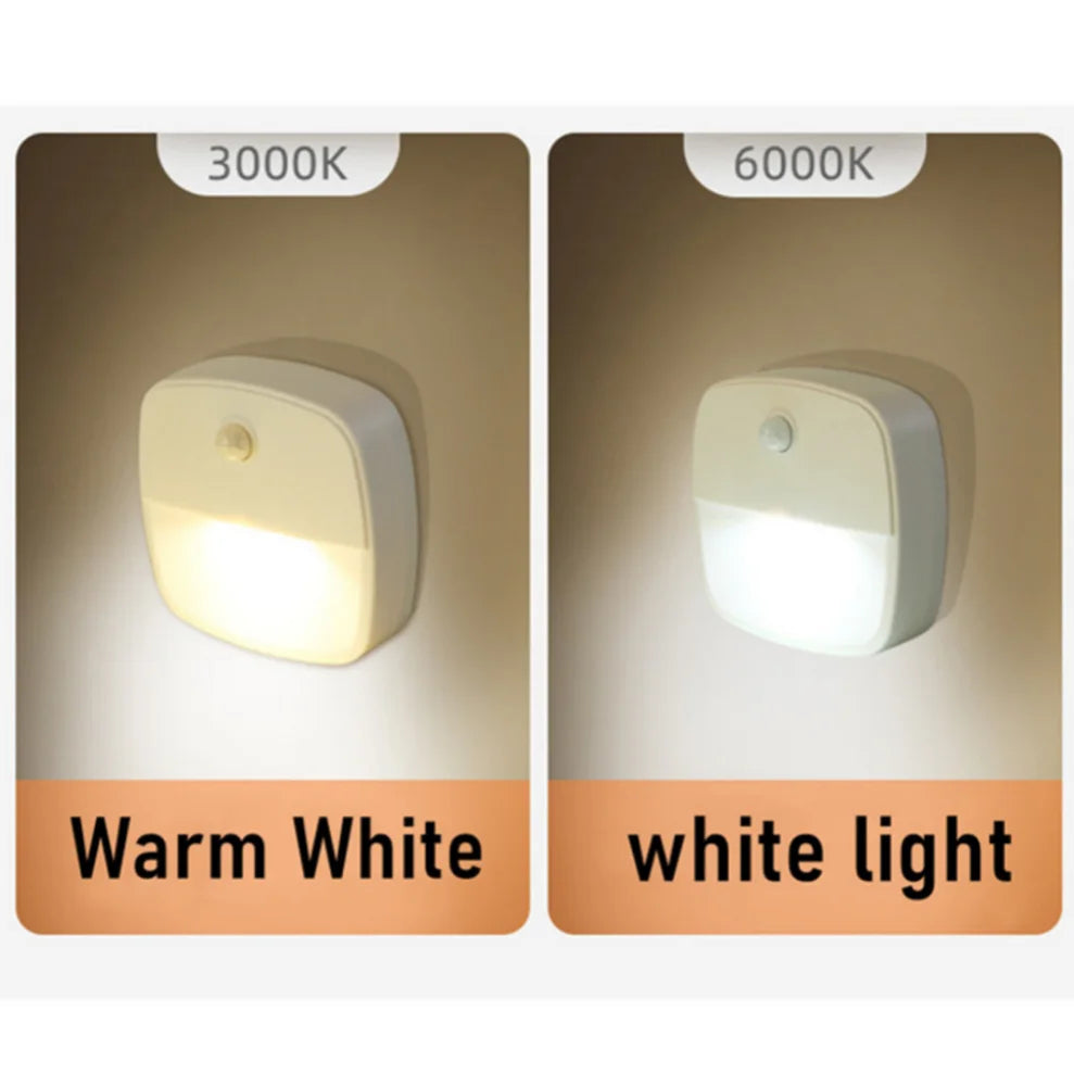LDHLM Motion Sensor Light LED Night Lights AAA Battery Powered Bedroom Wall Staircase Closet Aisle Body Induction Lamp