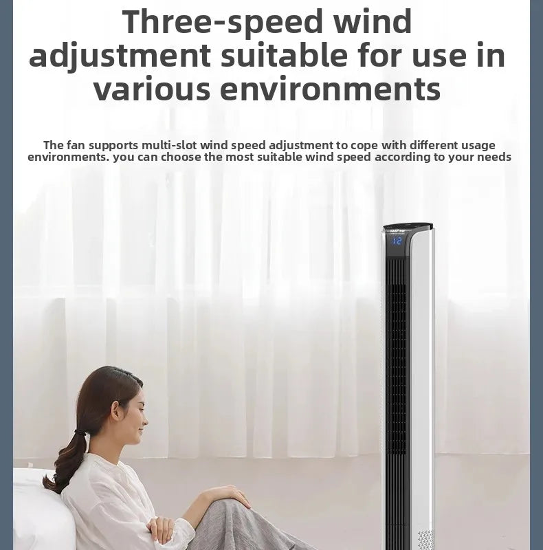 2026 New Upgrade Smart Temp-Control Bladeless Tower Fan With Remote 12H Timer LED Display-Low Noise For Home Oscillating Air Cir