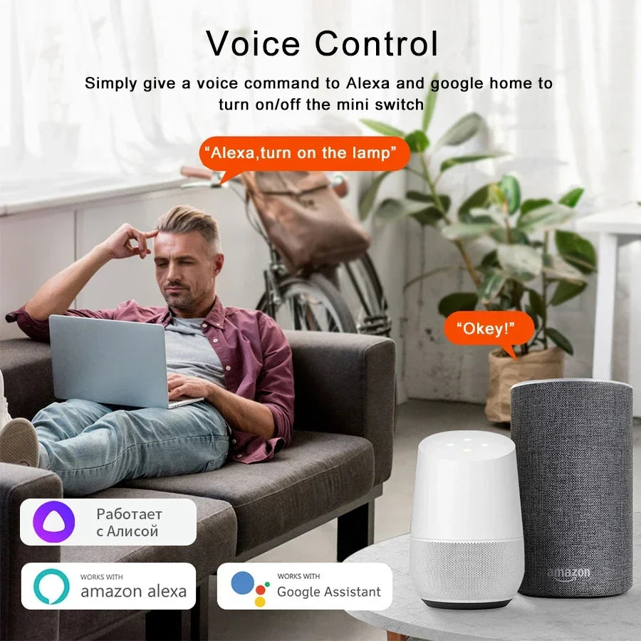 Tuya ZigBee or WiFi Smart Switch Automation Module Relay 16A Support 2 Way Control Breaker APP Voice for Alexa Google Home