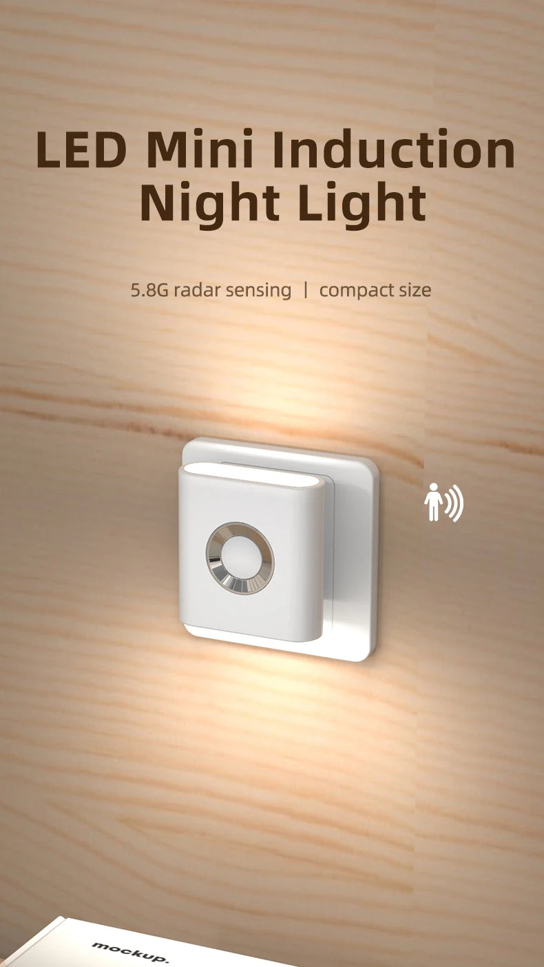 GGbingo Rechargeable Smart Home LED Night Light Lamp with Motion Sensor Kids Bedroom Decoration Light USB Lamp for Home Decor