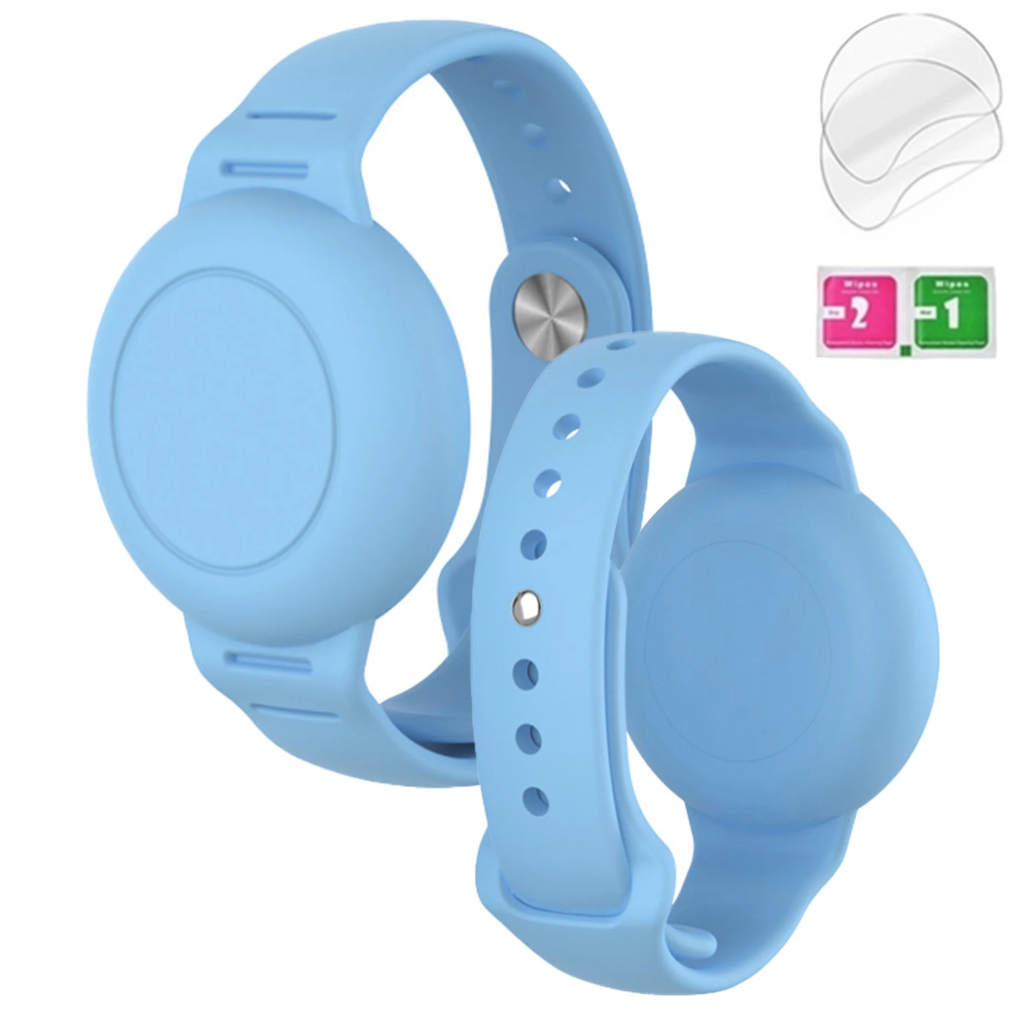 Waterproof AirTag Bracelet for Kids, Hidden Silicone Wristband for AirTag,Secure Holder Strap Band for Child Toddler Protection