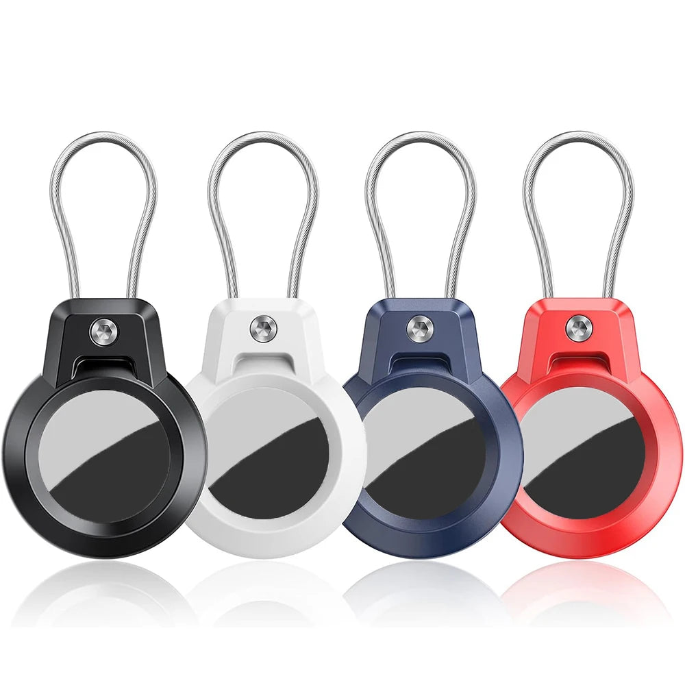 GITFOS AirTag Holder for Apple Airtags Case with Steel wire line and 360 Degrees Protective for Luggage Backpack Keys