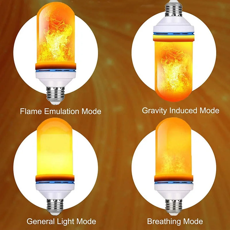 E27 LED Flame Lamp Flickering Fire Simulation Light Bulb E14 Dynamic Flame Effect Candle Light Creative Home Festival Decoration