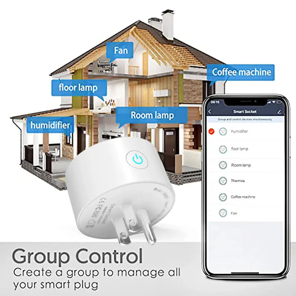 JSPTEC Smart Plug Zigbee WiFi Socket US Canada Mexico Peru Japan Timing Function Works With Alexa Google Home ZIGBEE3.0