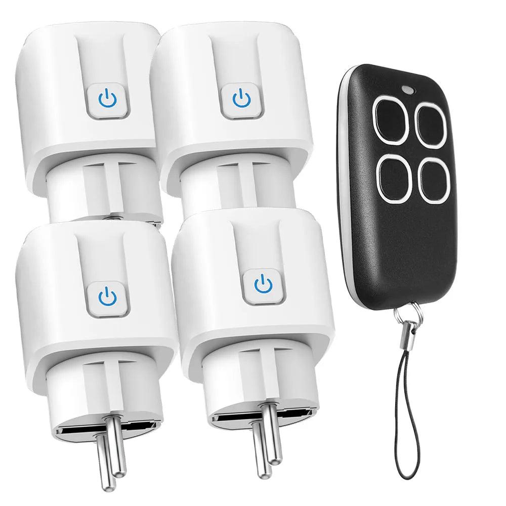 433mhz Rf Wireless Remote Control Outlet 15A Electrical Socket Switch AC 110V 220V EU Plug Black 4Button Transmitter for LED FAN